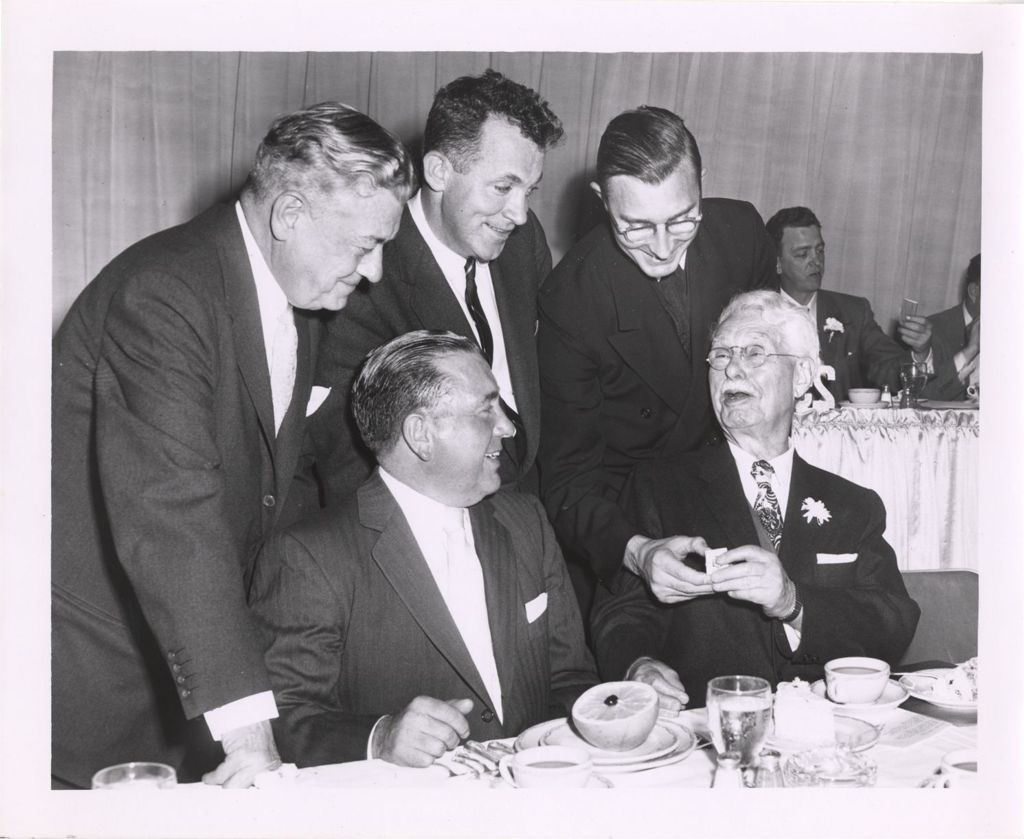 Miniature of Dan Ryan Jr., Richard J. Daley, and others at a banquet