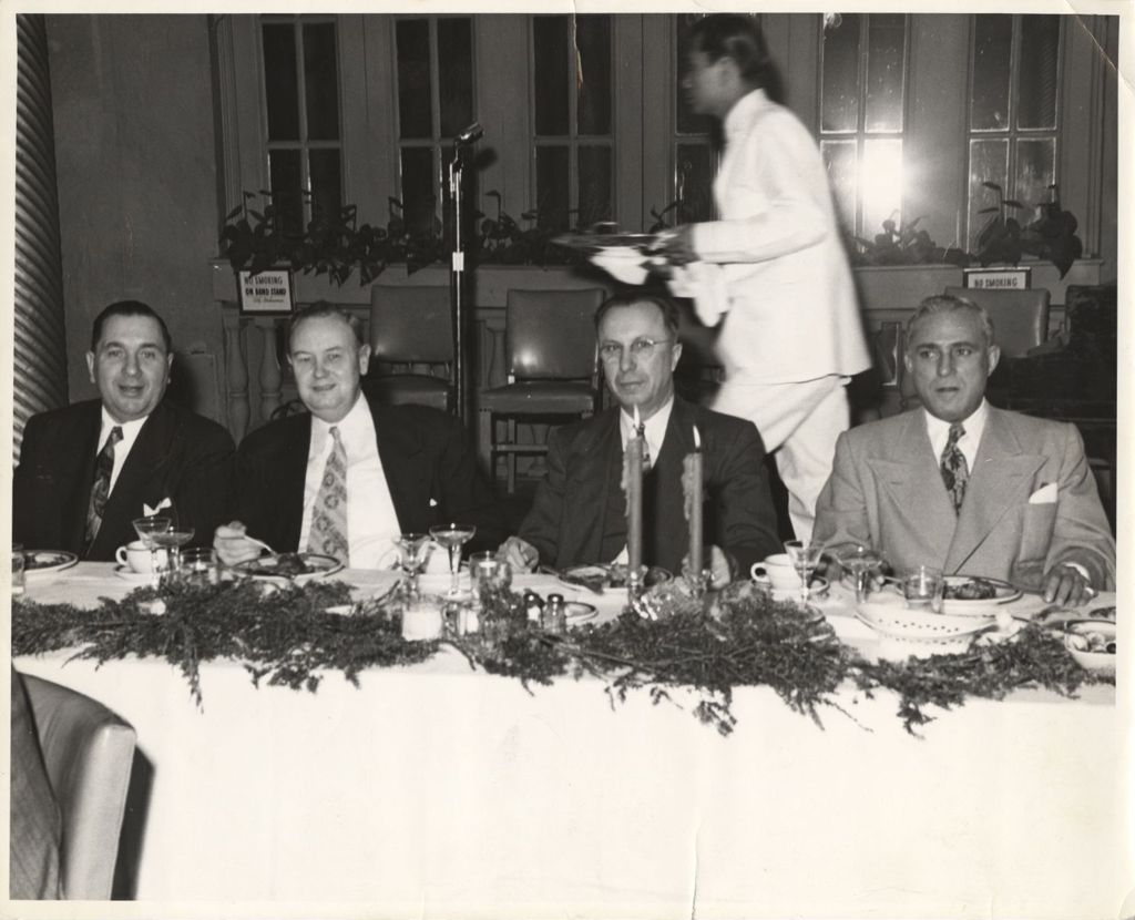 Miniature of Richard J. Daley and Thomas Keane at a banquet