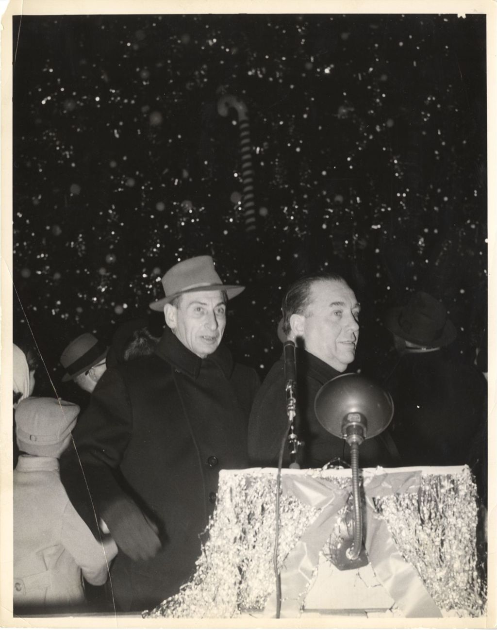 Richard J. Daley outdoors at a holiday event