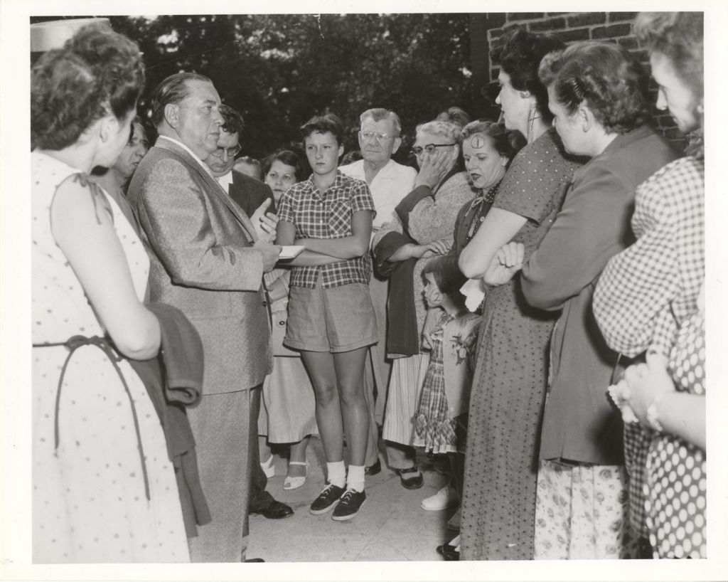 Richard J. Daley addressing a group of people