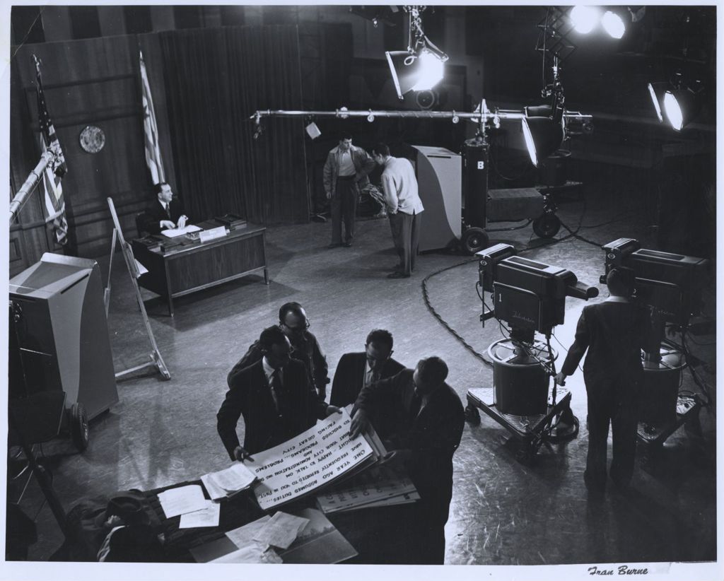 Miniature of Television crew filming Mayor Richard J. Daley