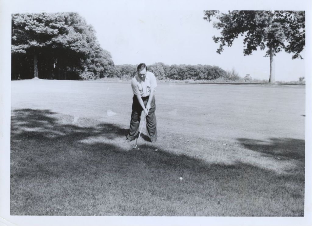 Miniature of Richard J. Daley Playing Golf