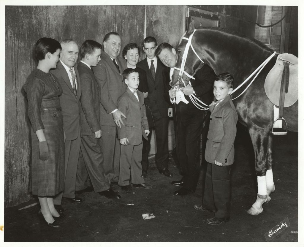 Miniature of Daley family with Arthur Godfrey at Horse Show