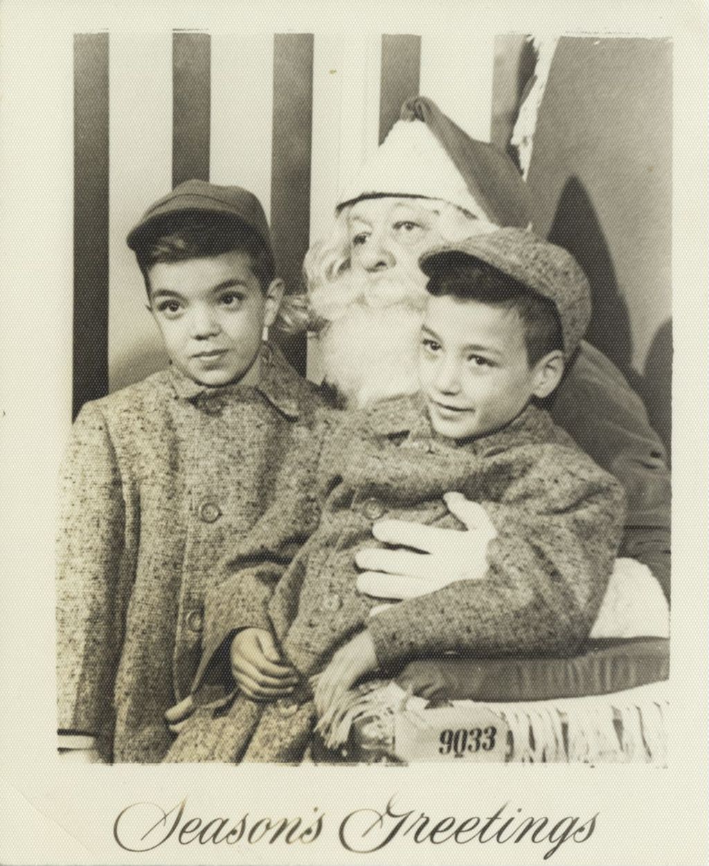Miniature of John and William Daley with Santa