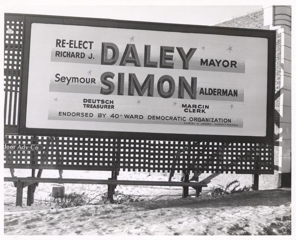 Miniature of Daley mayoral re-election campaign billboard
