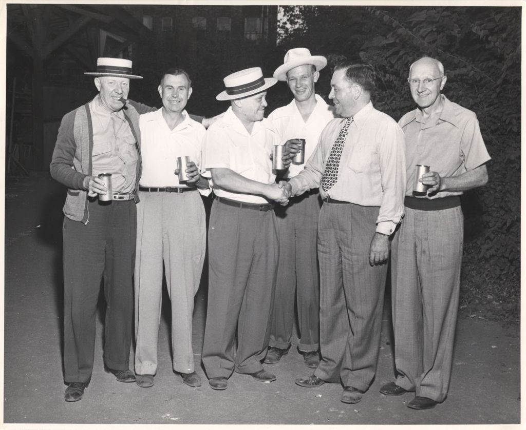 Miniature of 11th Ward Picnic, Richard J. Daley with a group