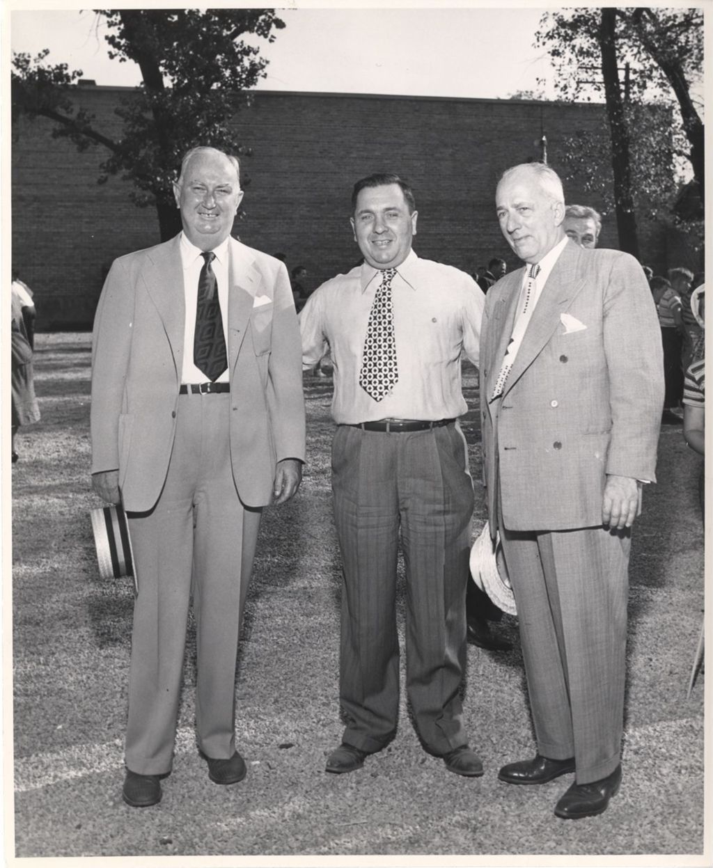 Miniature of Richard J. Daley with two men
