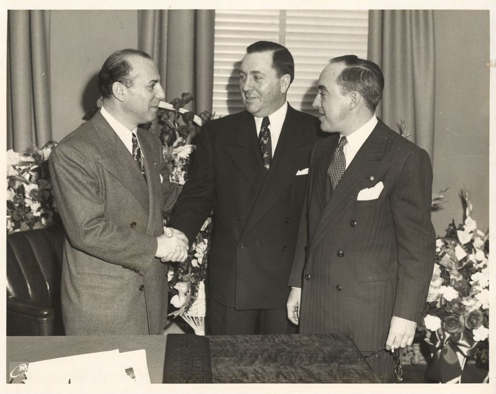 Abraham Marovitz, Richard J. Daley, and William Lynch