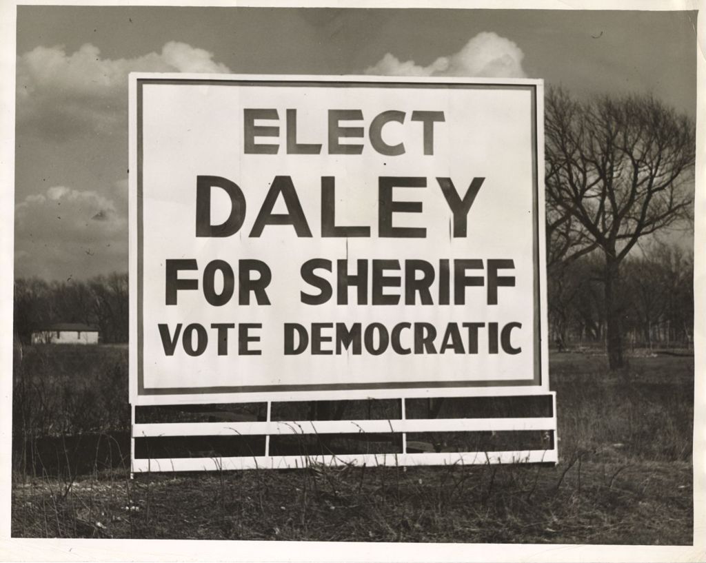 Miniature of Daley sheriff election campaign sign