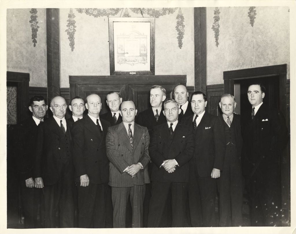 Richard J. Daley with labor leaders