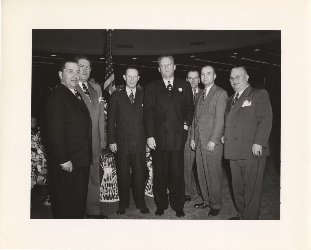 Richard J. Daley with a group of men