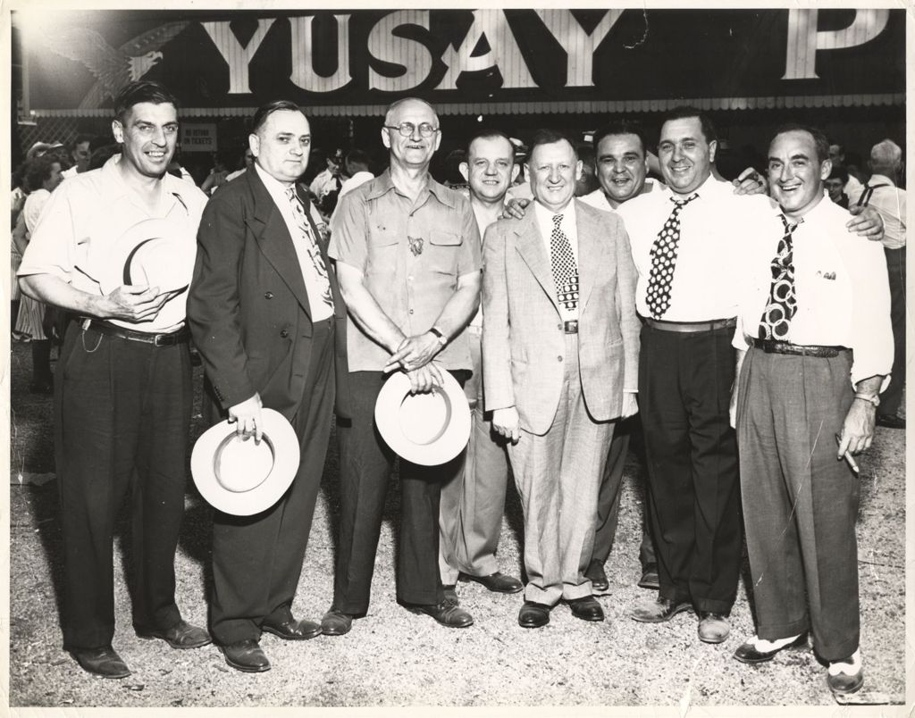 Richard J. Daley with a group of men
