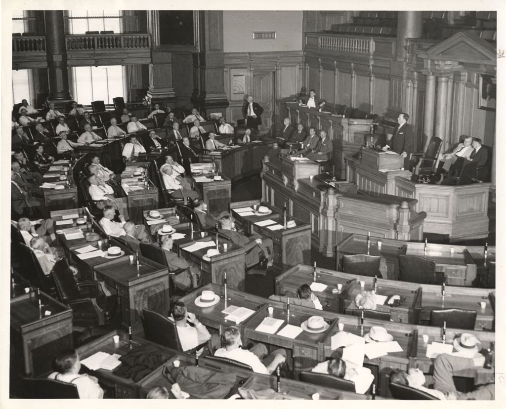Richard J. Daley speaking in the Illinois House of Representatives