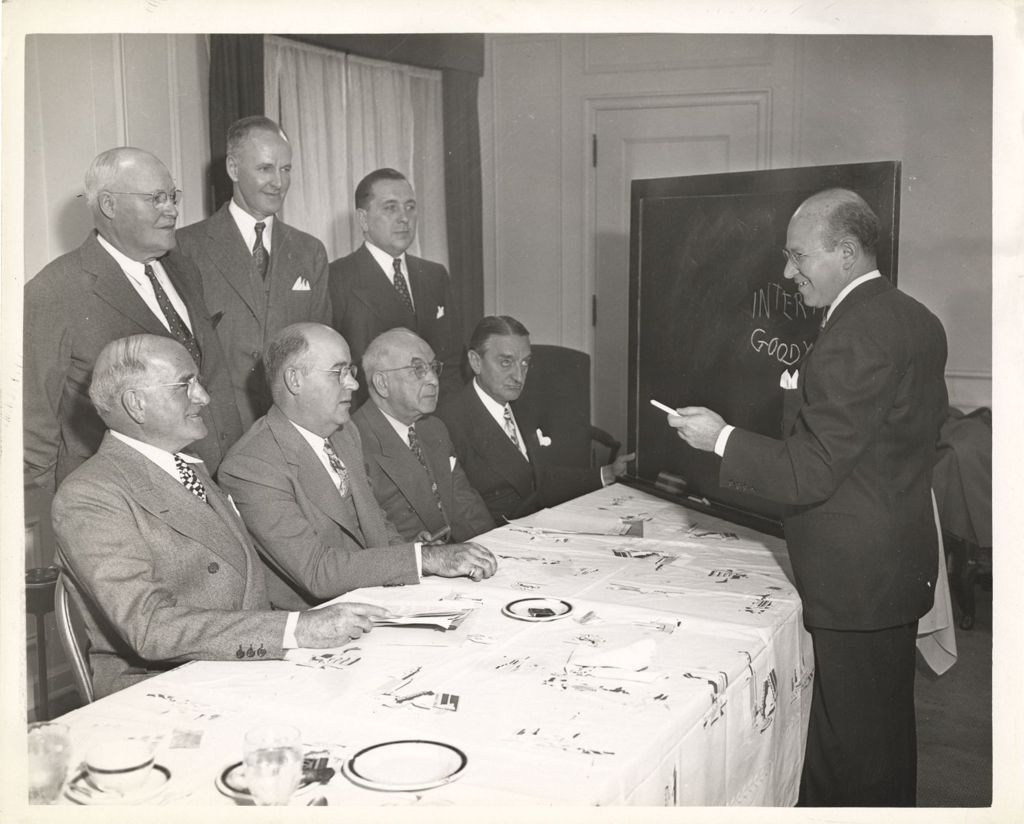 Miniature of Richard J. Daley and others at a dining event