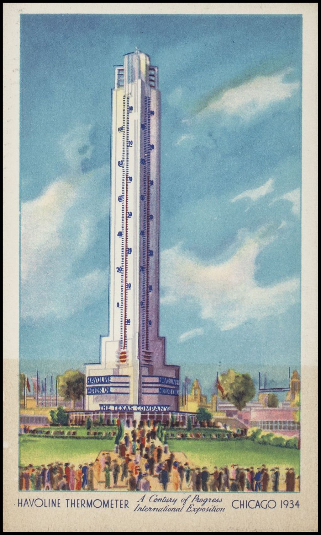 Miniature of Havoline Thermometer (postcard) 1934