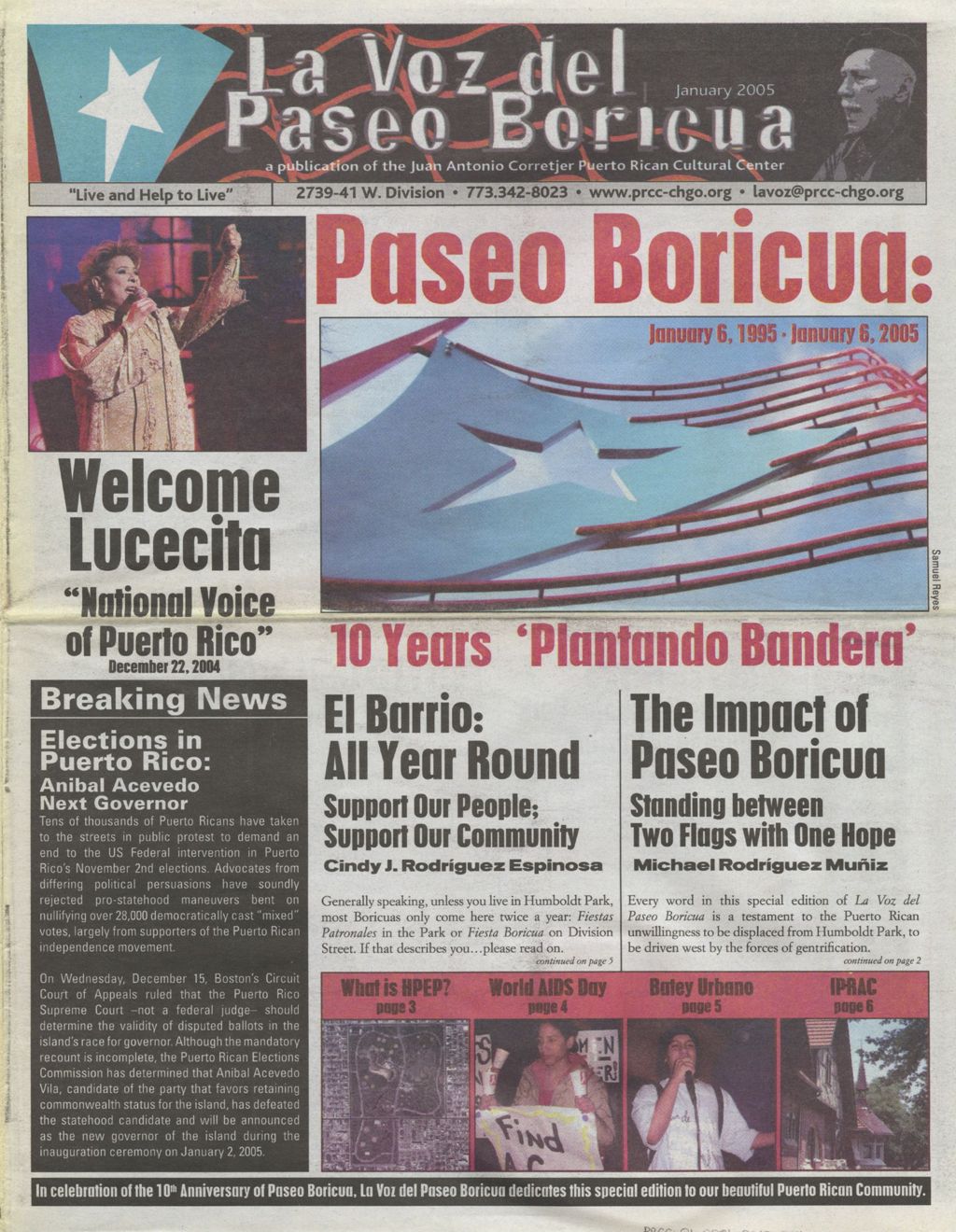 Miniature of La Voz del Paseo Boricua; January 2005 (Selected pages)