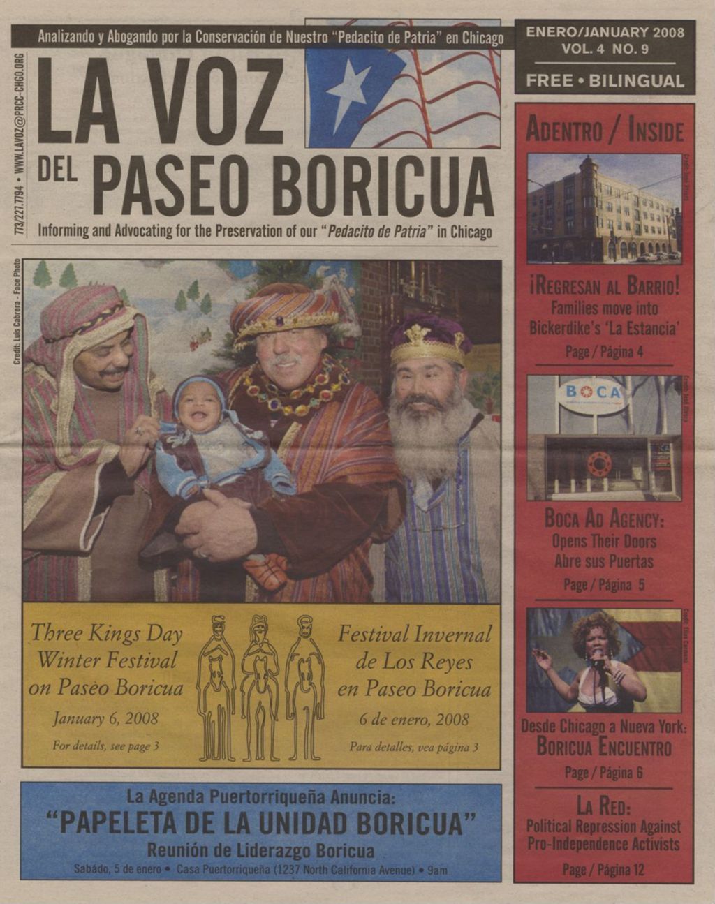 La Voz del Paseo Boricua;January, 2007 (Selected pages)