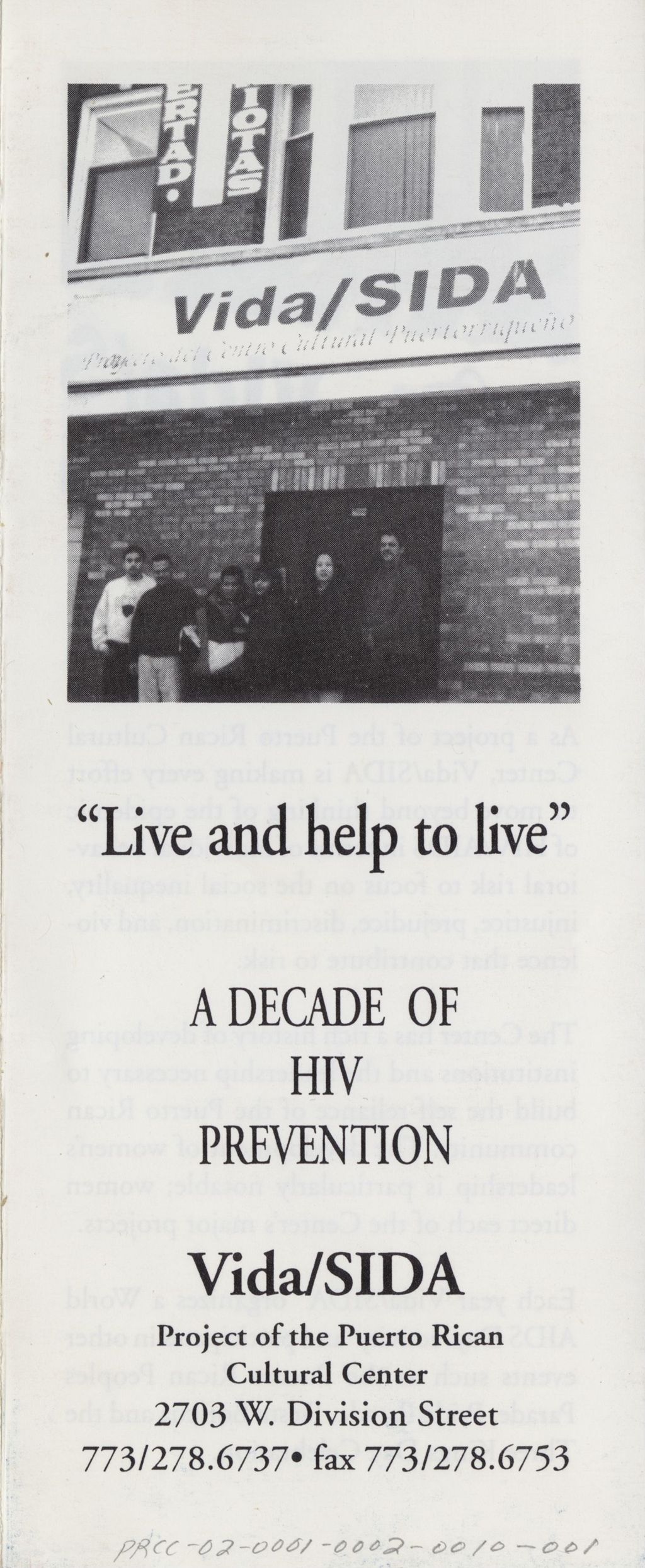 Miniature of VIDA/SIDA: Live and Help to Live