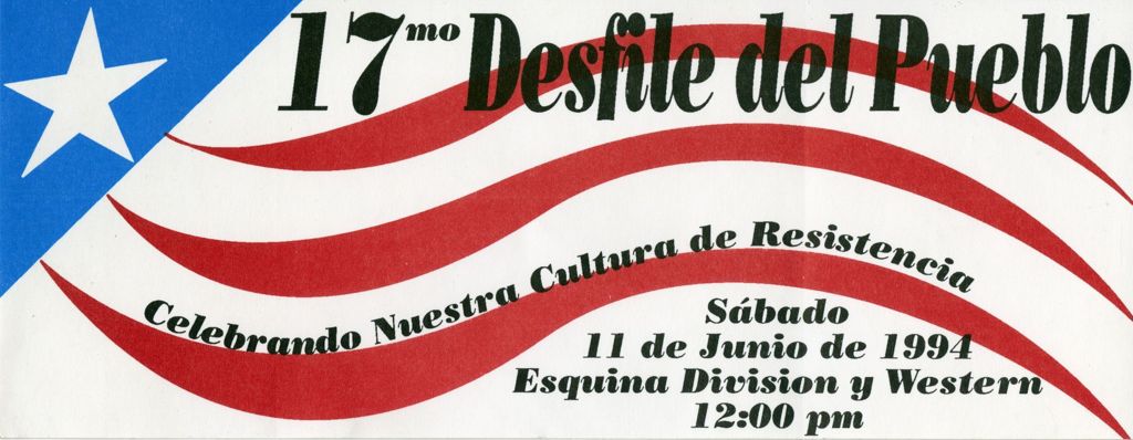 Sticker for the 17th People's Parade "Celebrating Our Culture of Resistance"