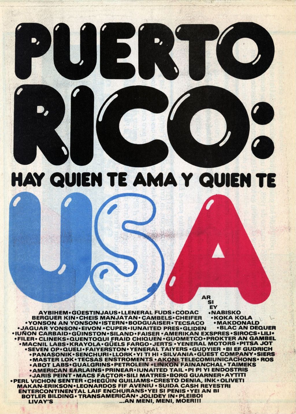 Miniature of Newspaper: Puerto Rico: Hay Quien Te Ama y Quien Te USA