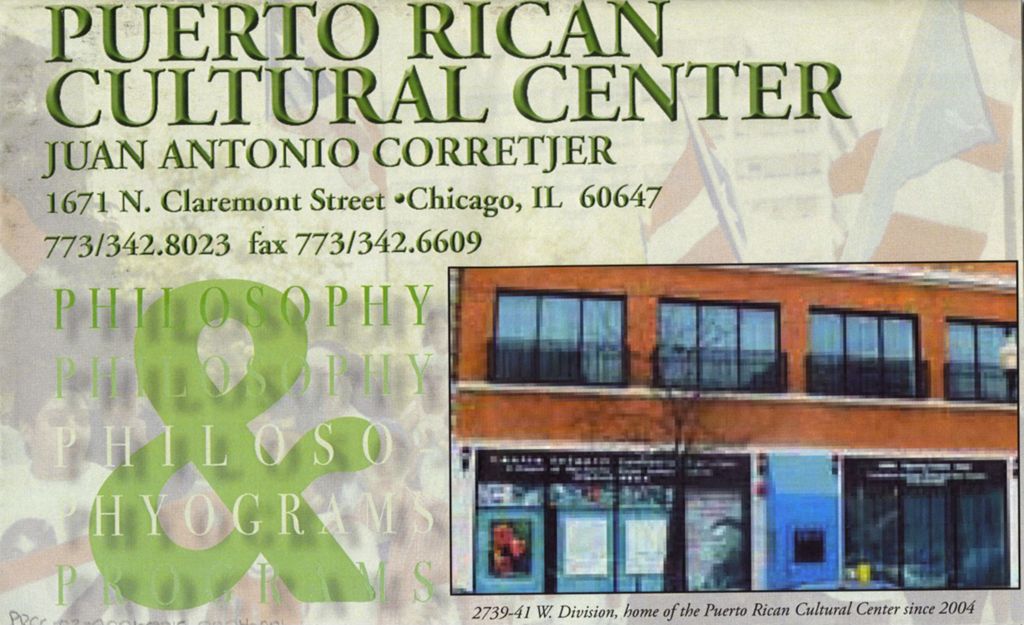 The Puerto Rican Cultural Center Juan Antonio Corretjer