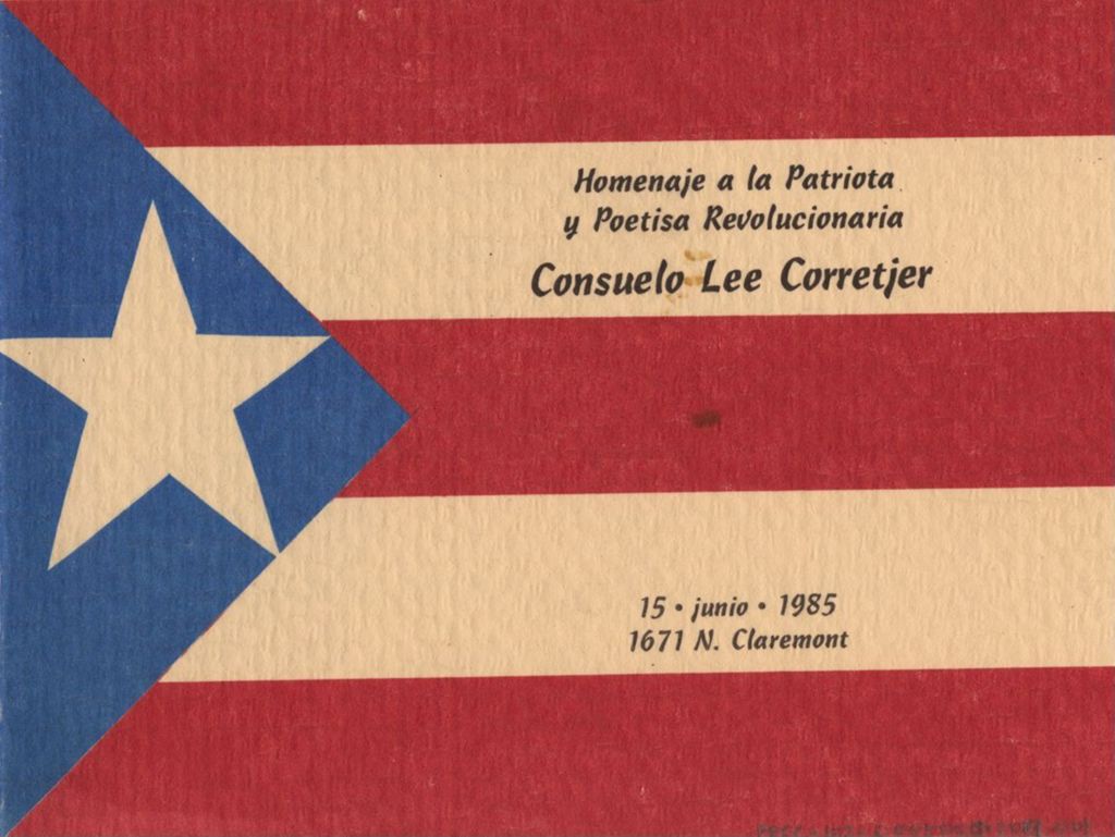 Miniature of Homenaje a la Patriota y Poetisa Revolucionaria Consuelo Lee Corretjer