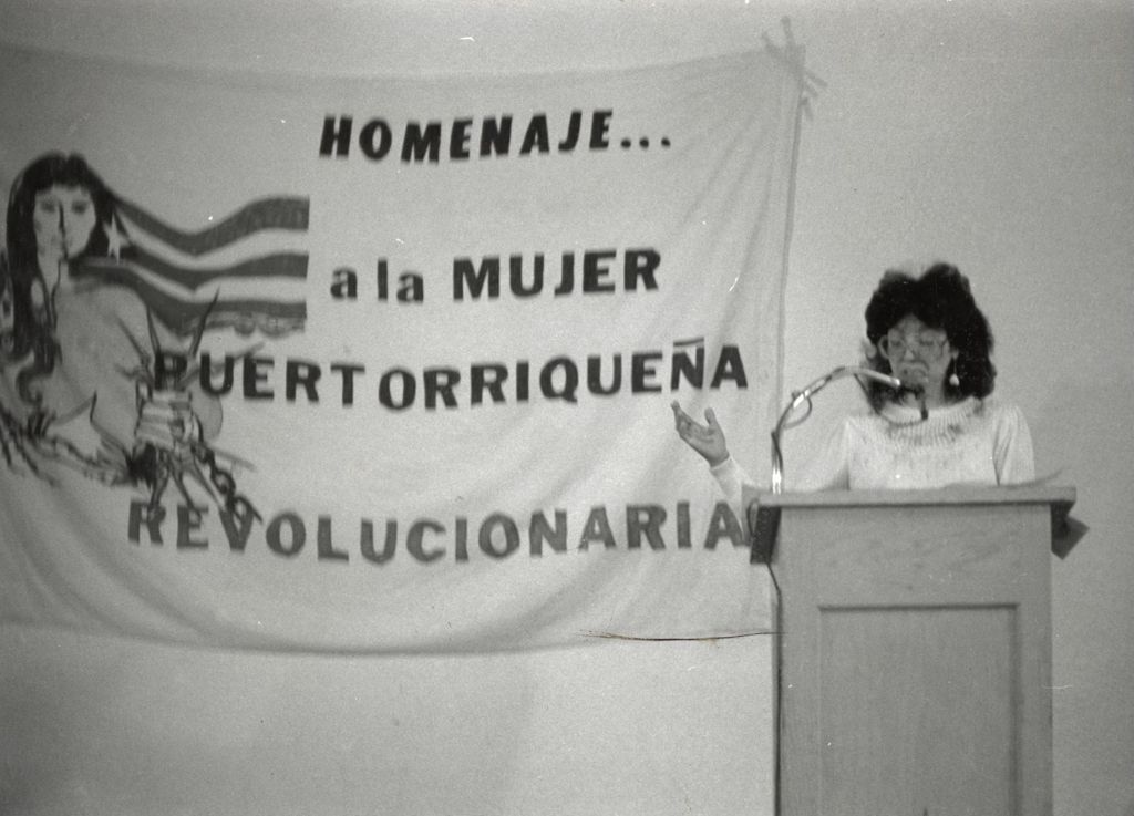 Miniature of Tribute to the Puerto Rican Revolutionary Women; Woman speaking