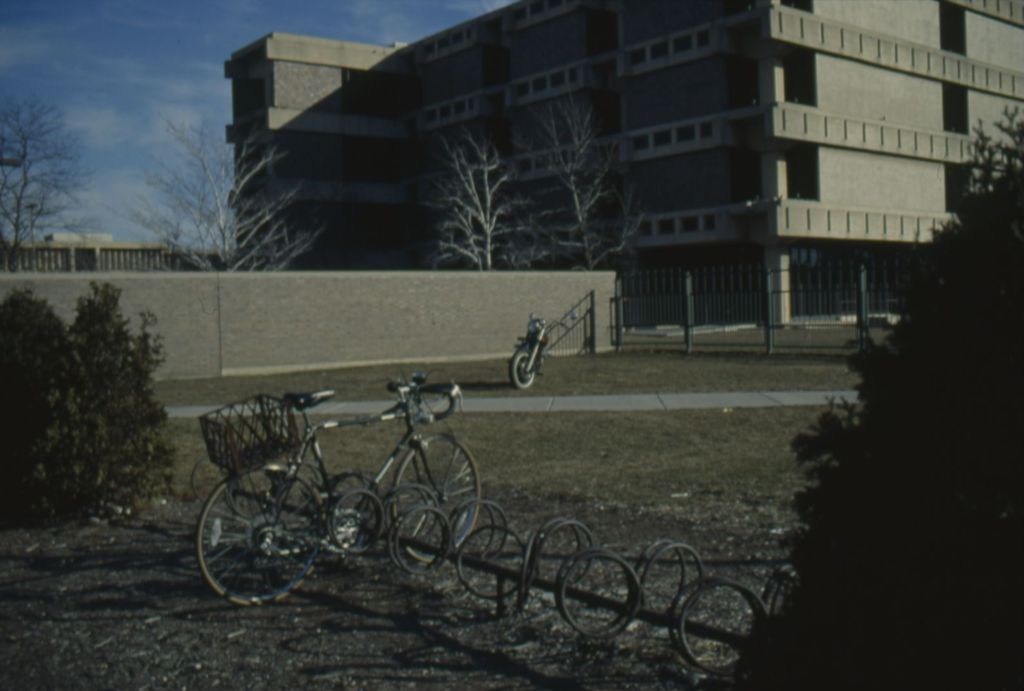 Miniature of Bike rack and Library, University of Illinois at Chicago