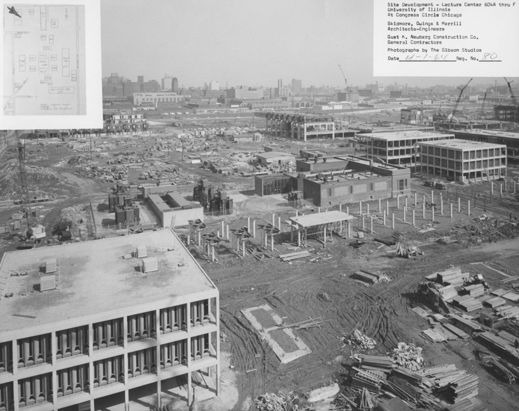 Miniature of Campus view during construction, University of Illinois at Chicago Circle
