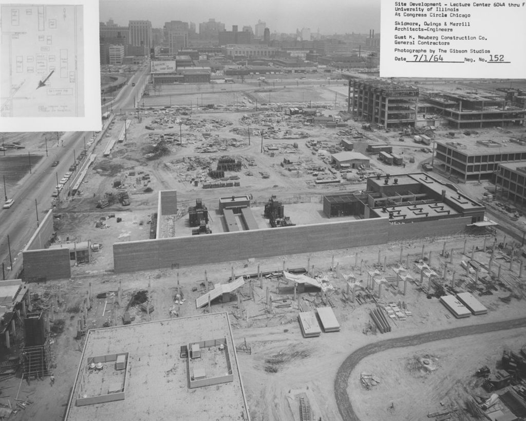 Miniature of Campus view during construction, University of Illinois at Chicago Circle