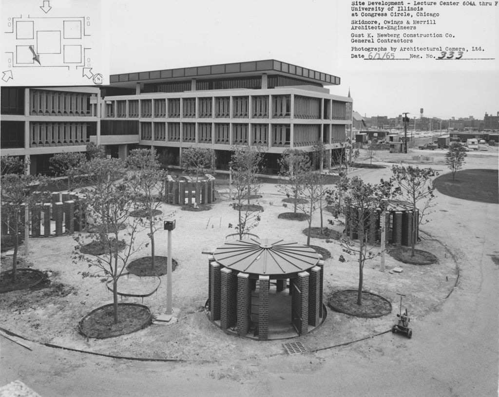 Miniature of Campus view towards Burnham Hall, University of Illinois at Chicago Circle