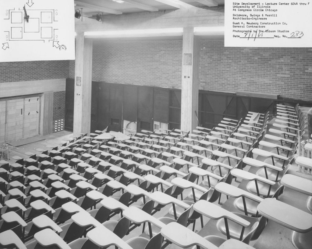 Miniature of Lecture Center construction, University of Illinois at Chicago Circle