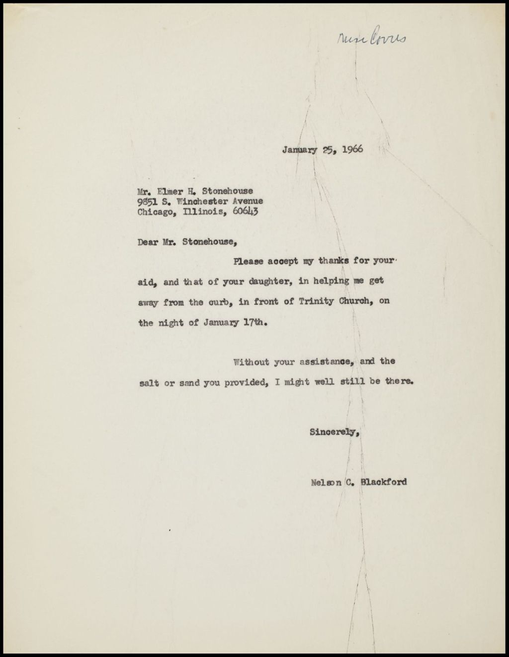 Correspondence, General, 1966 (Folder 63)