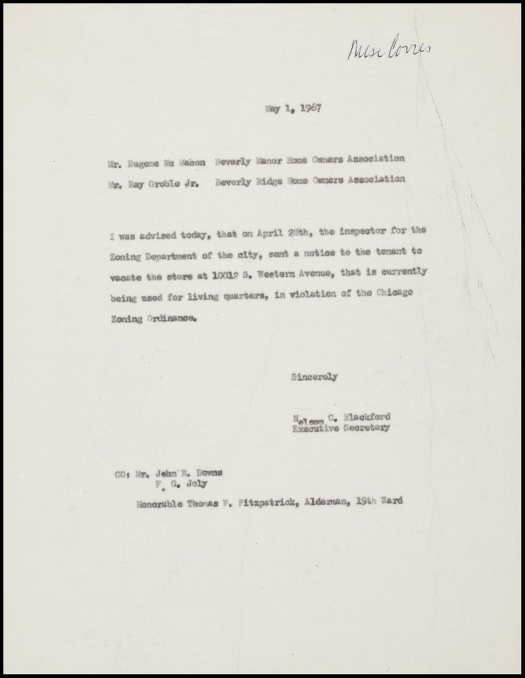 Correspondence, General, 1967 (Folder 68)