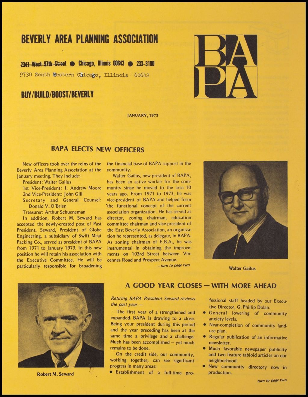 Publications - newsletters, 1973 - 1975 (Folder 162)