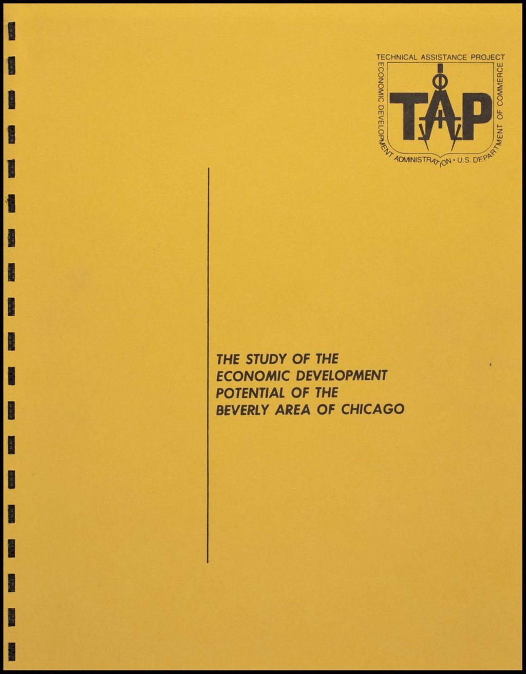 Publications - 'The Study of the Economic Development Potential of the Beverly Area of Chicago' (Folder 165)