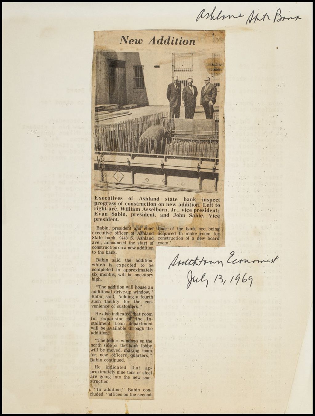 Miniature of Newspaper Clippings, 1964-1971 (Folder 233)