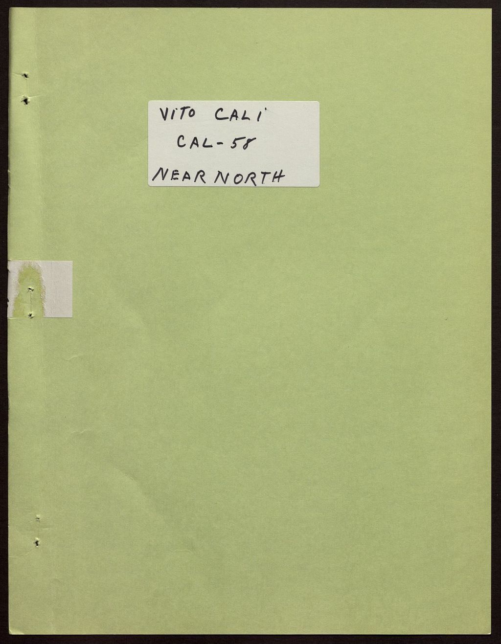 Miniature of Cali, Vito. Interview. (Folder 74)