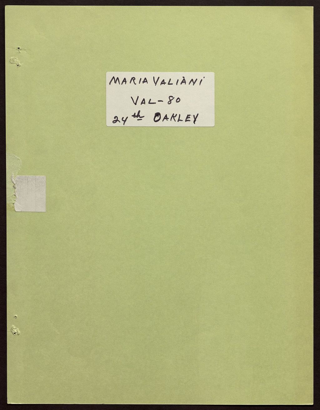 Miniature of Valiani, Maria. Interview. (Folder 646)