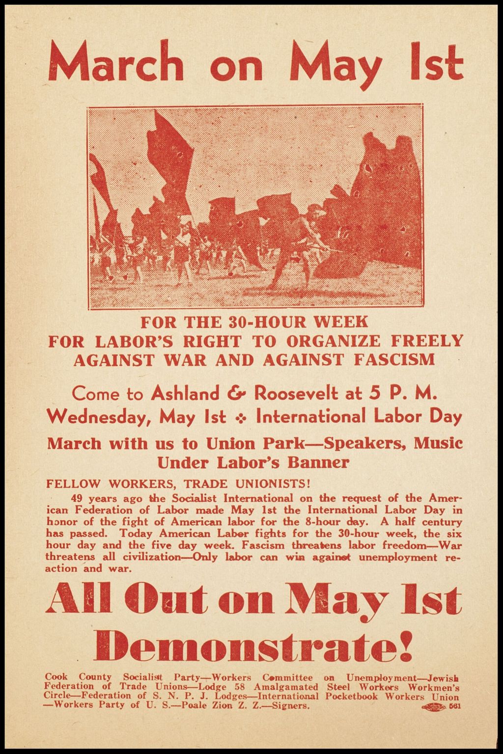 Miniature of Labor - marches and protests - broadsides, undated (Folder 21)