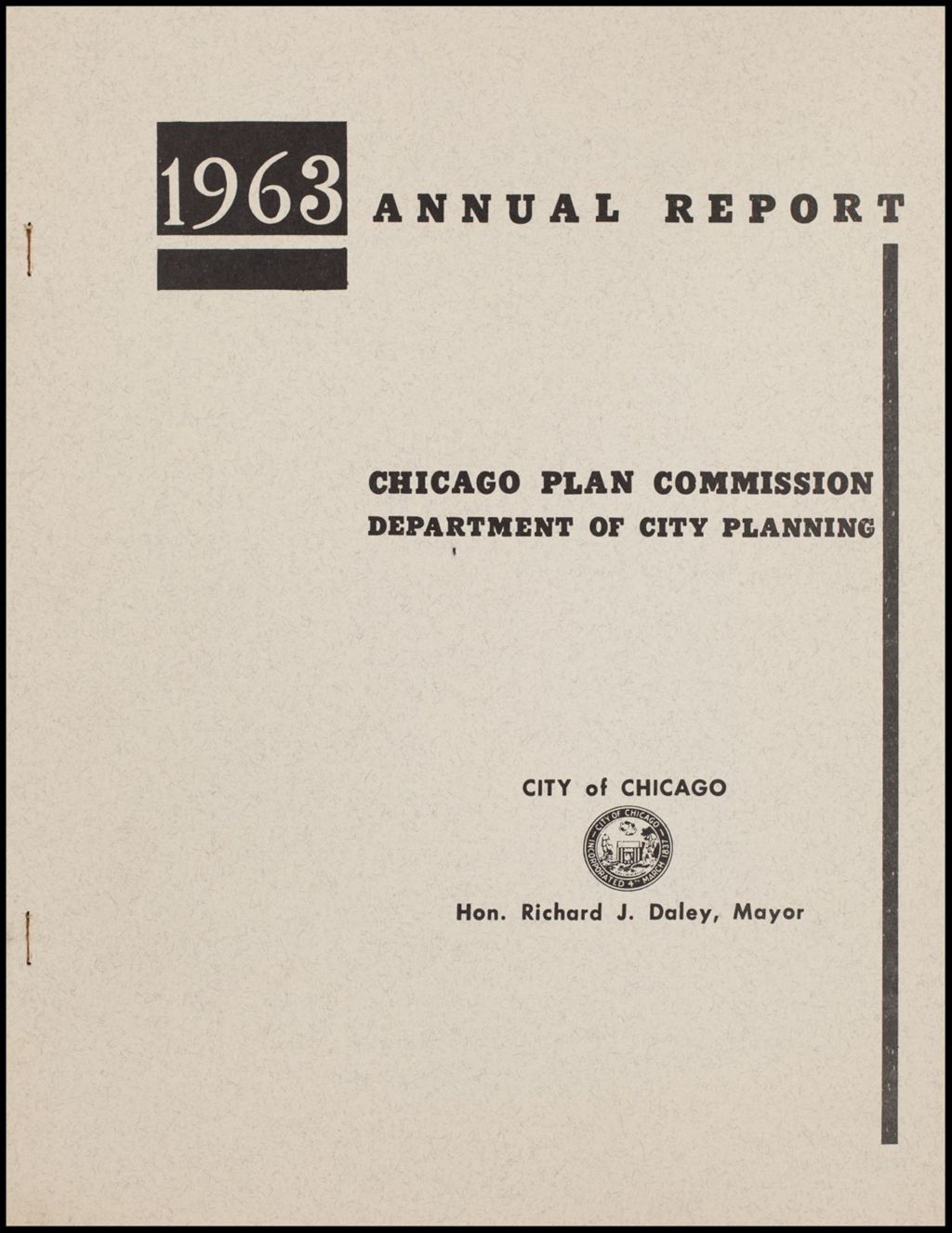 City of Chicago - housing, urban renewal, race relations, 1963 (Folder 203)