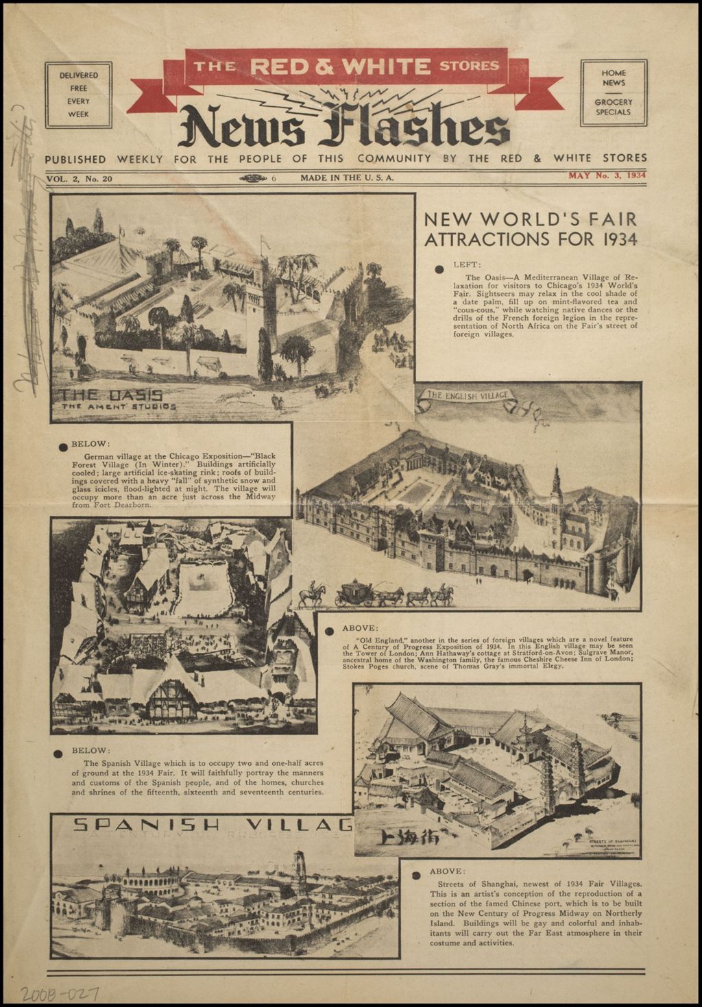 Miniature of Century of Progress Newspaper Clippings, 1934  (box 3, folder 8)