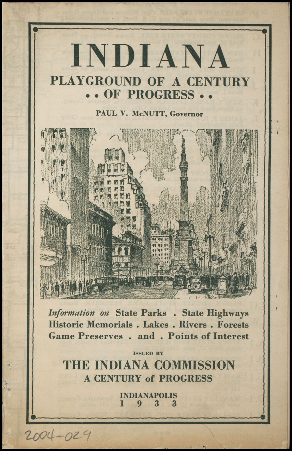 Miniature of Century of Progress Maps: Indiana, North Dakota, Minnesota, Illinois, Missouri and Wisconsin (box 2, folder 14)
