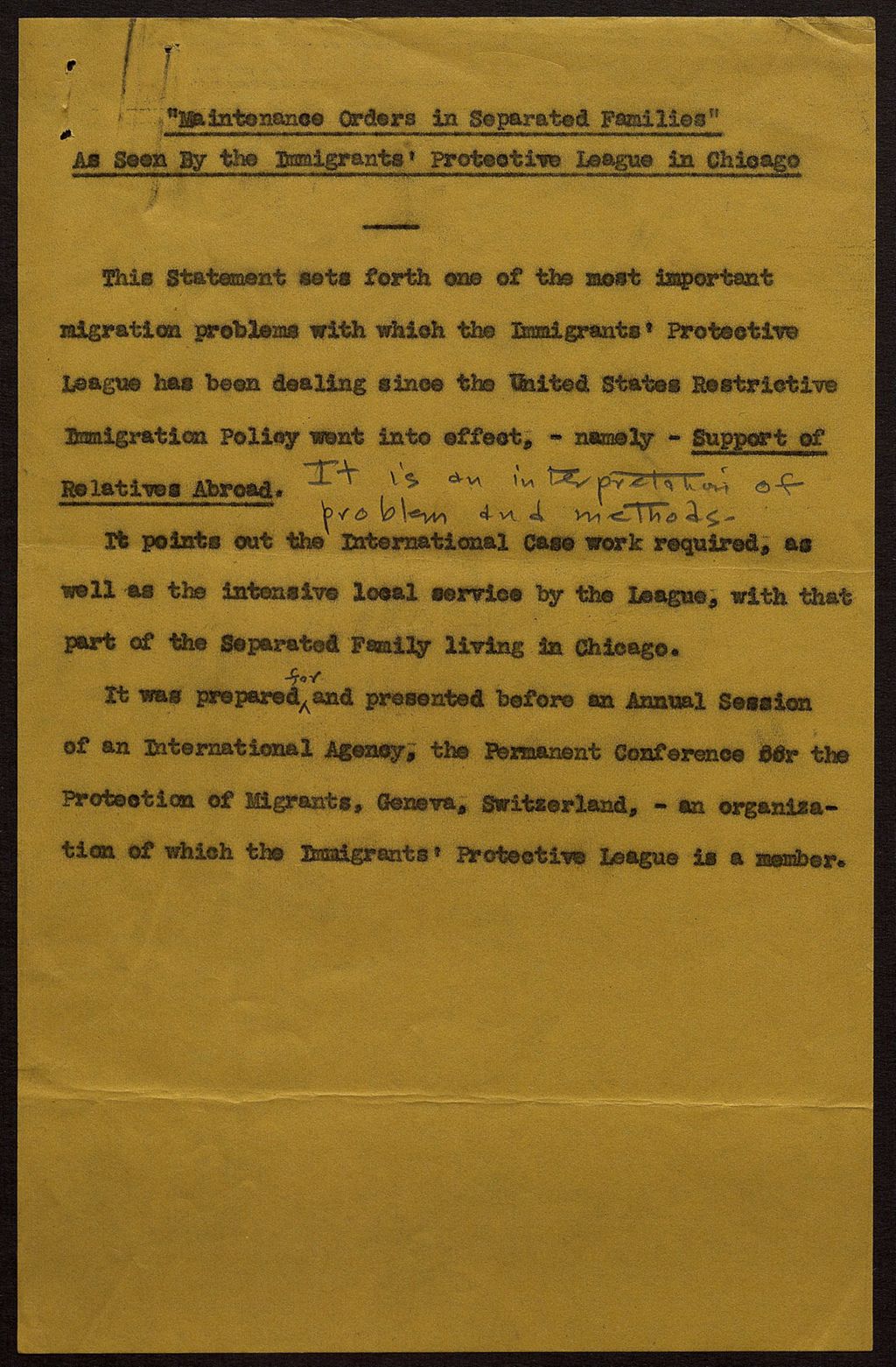 Miniature of Maintenance Orders in Separated Families, 1931 (Folder 81)