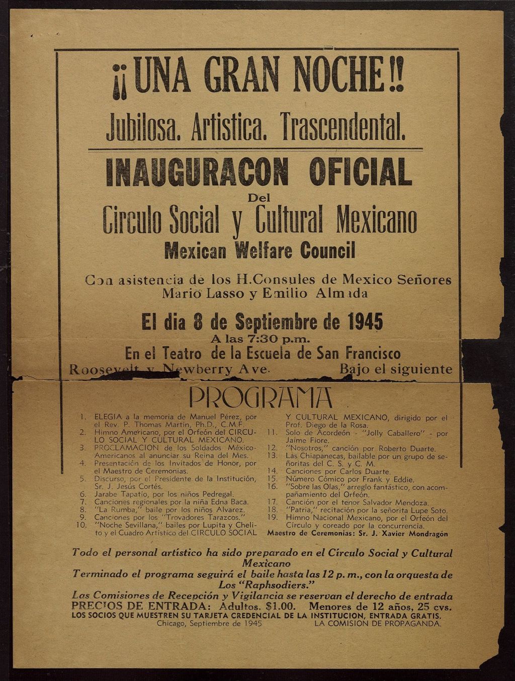 Miniature of Mexican Welfare Council and Center, 1945-1949 (Folder 86)