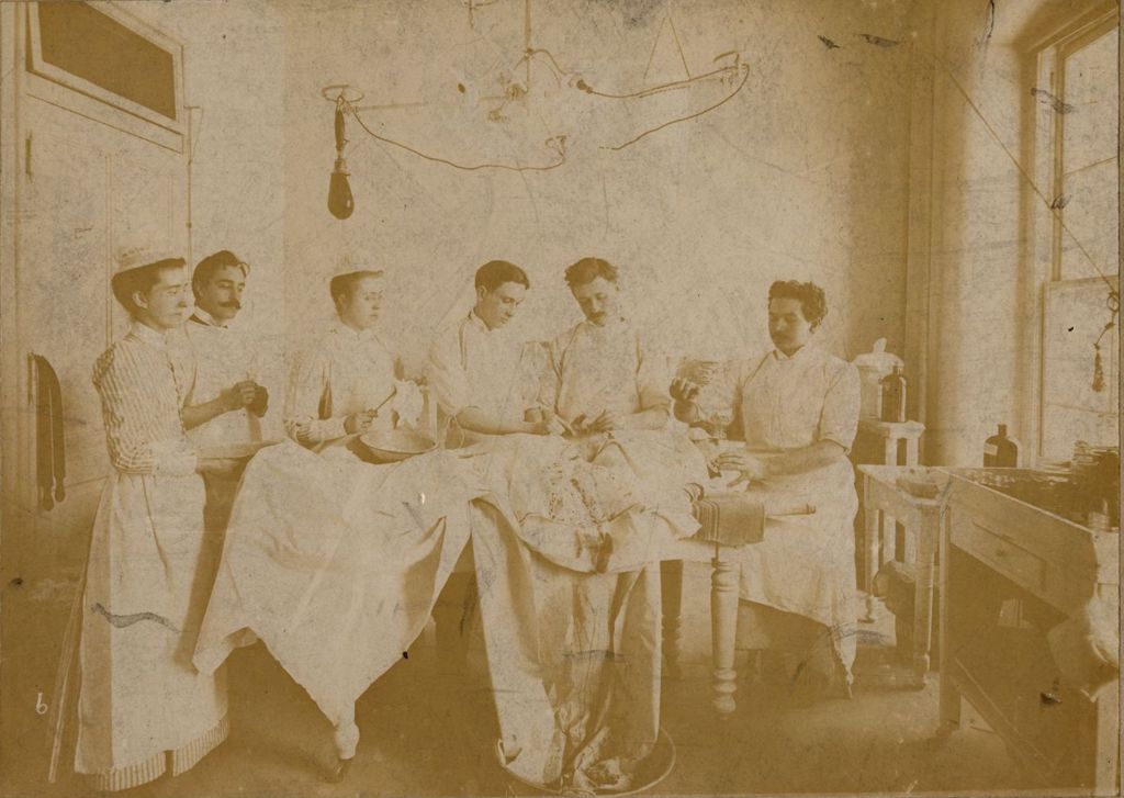 Miniature of F.A. Besley, M.D., et al, Cook County Hospital Surgical Room