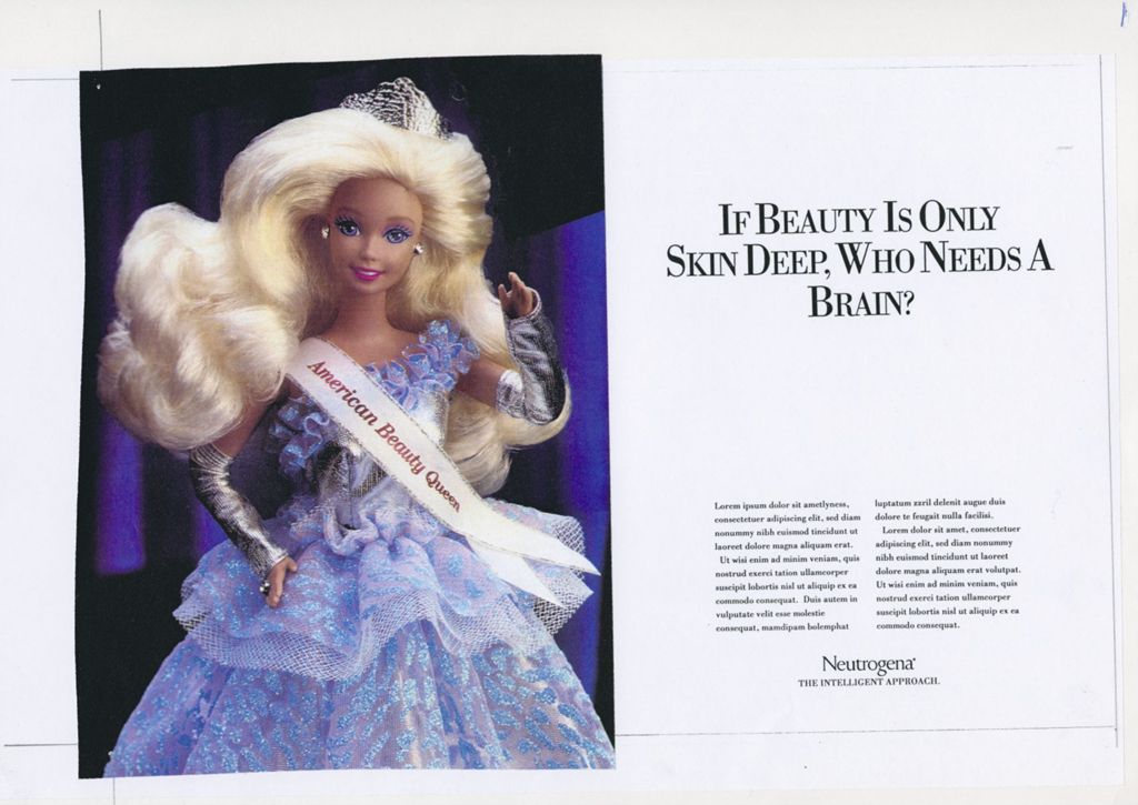 If Beauty Is Only Skin Deep, Who Needs A Brain?, Neutrogena advertisement