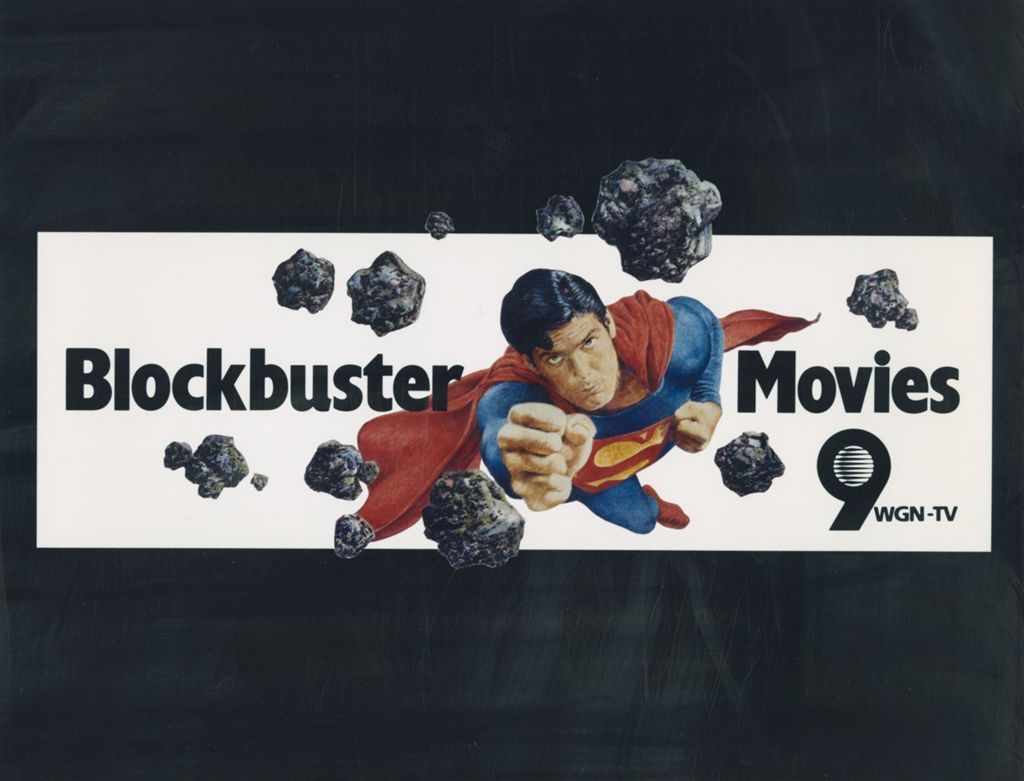 Miniature of Blockbuster Movies, advertisement for WGN-TV