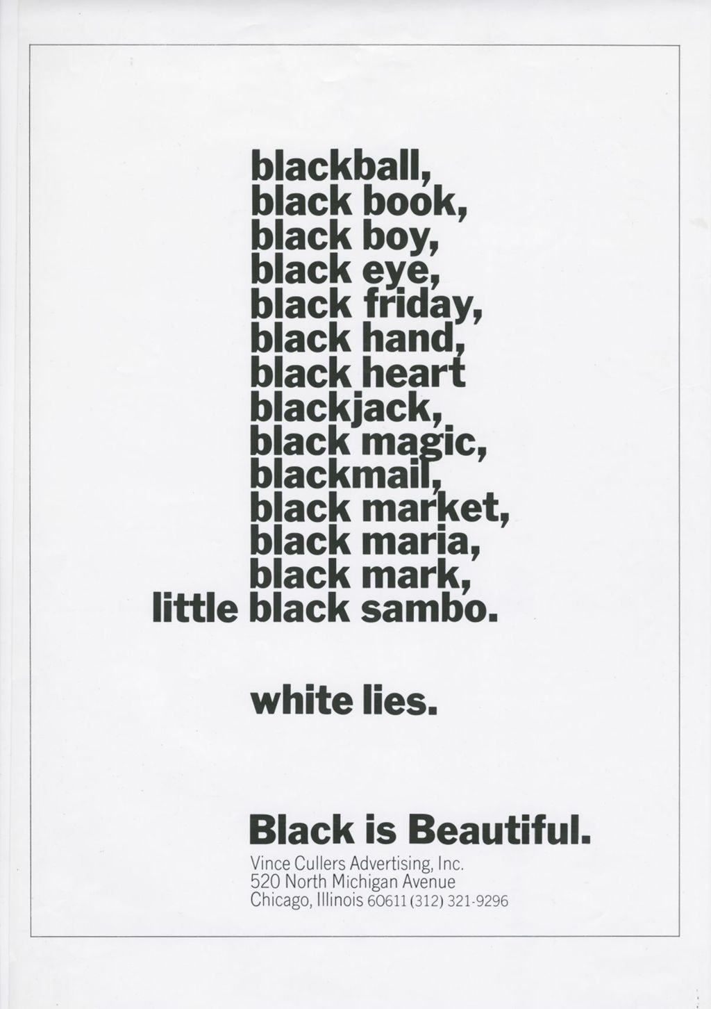 Black is Beautiful advertisement