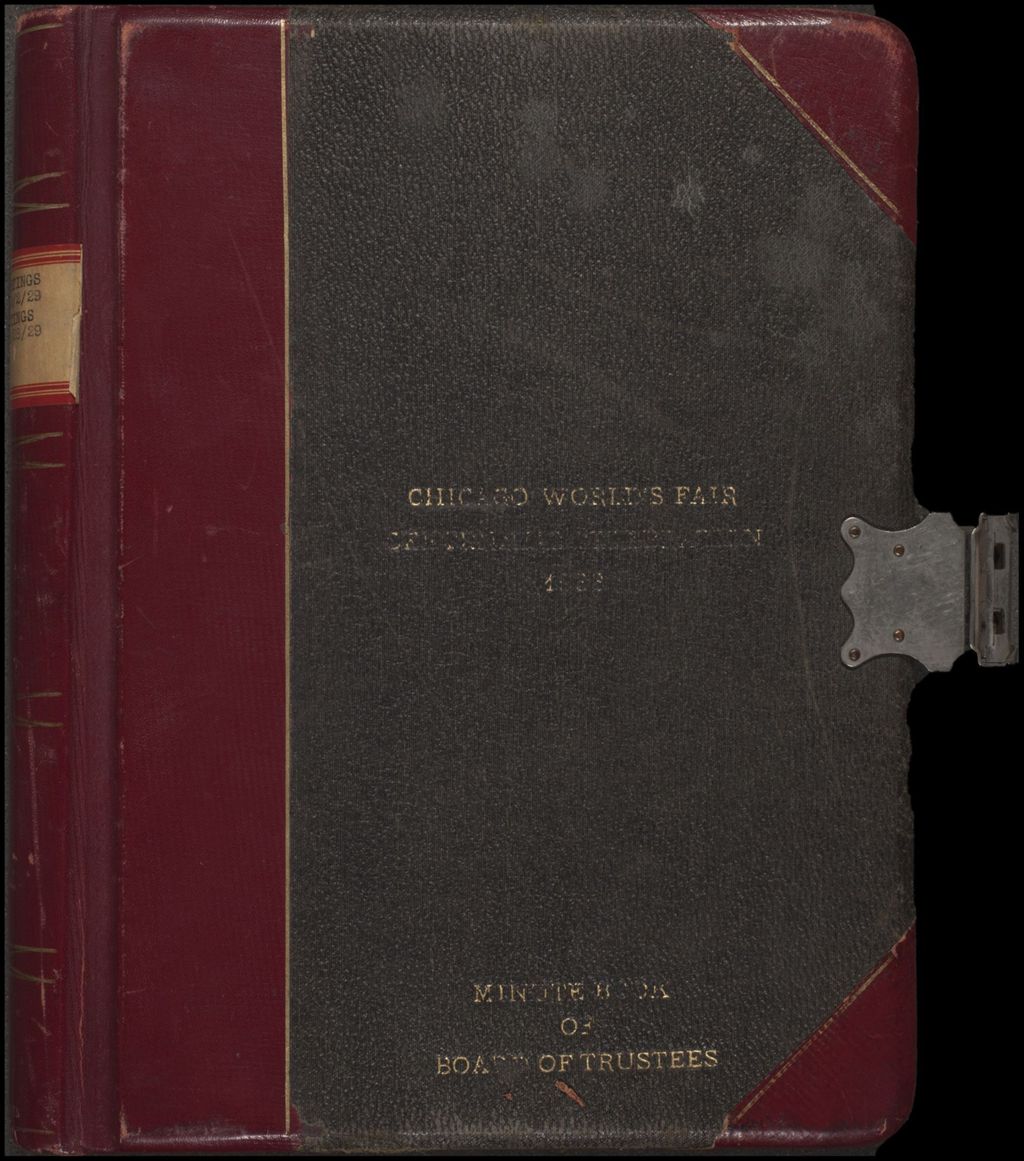 Miniature of Minute Book of Board of Trustees, 1933 (Folder 3-56)